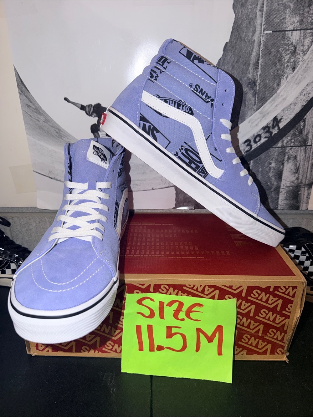Vans Sk8-Hi sz 11.5 Men’s 13.0 Woman